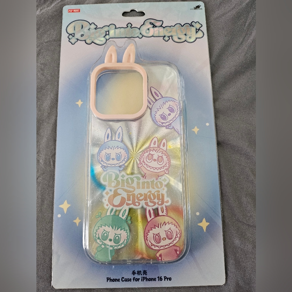 POP MART Big Into Energy Labubu iPhone 16 Pro phonecase